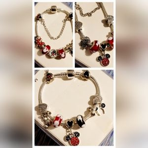 BN MICKEY AND MINNIE 3  CHARM BRACELETS